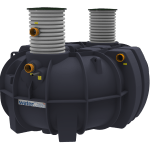 Svart Regnvattentank Trädgård 5000 liter.